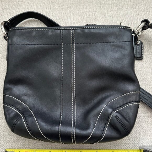 Coach Black Leather Crossbody Bag – Excellent Condition - Picture 3 of 6